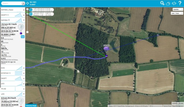 Satellite view HabHub tracker
