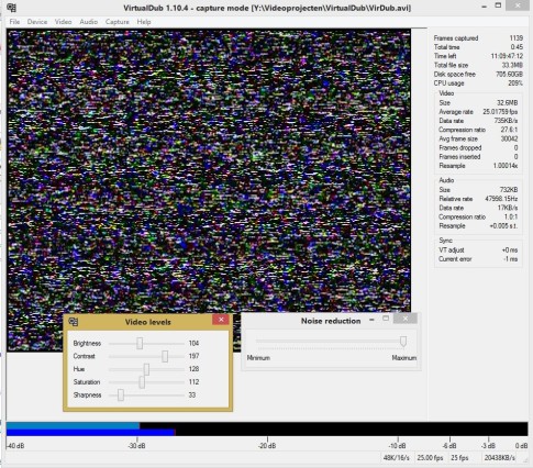 Virtualdub Capturemodule ruis